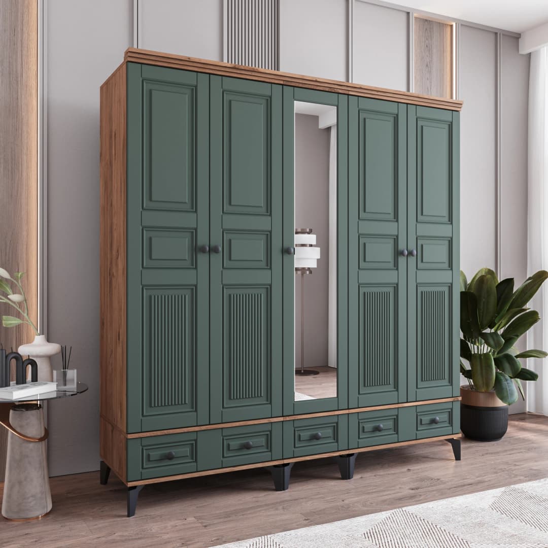 Terra 5 Kapaklı Dolap - Yeşil